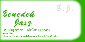 benedek jasz business card